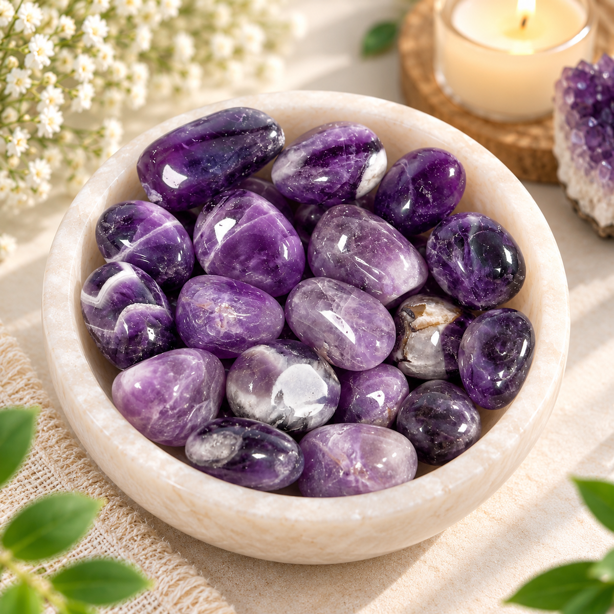 Amethyst Tumble Stone, 1 Piece