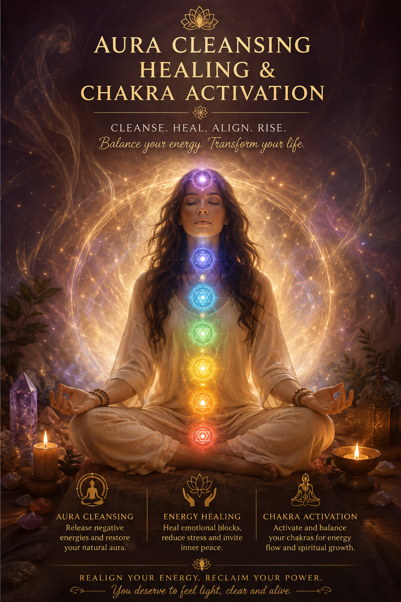 Aura Cleansing, Healing & Chakra Activation