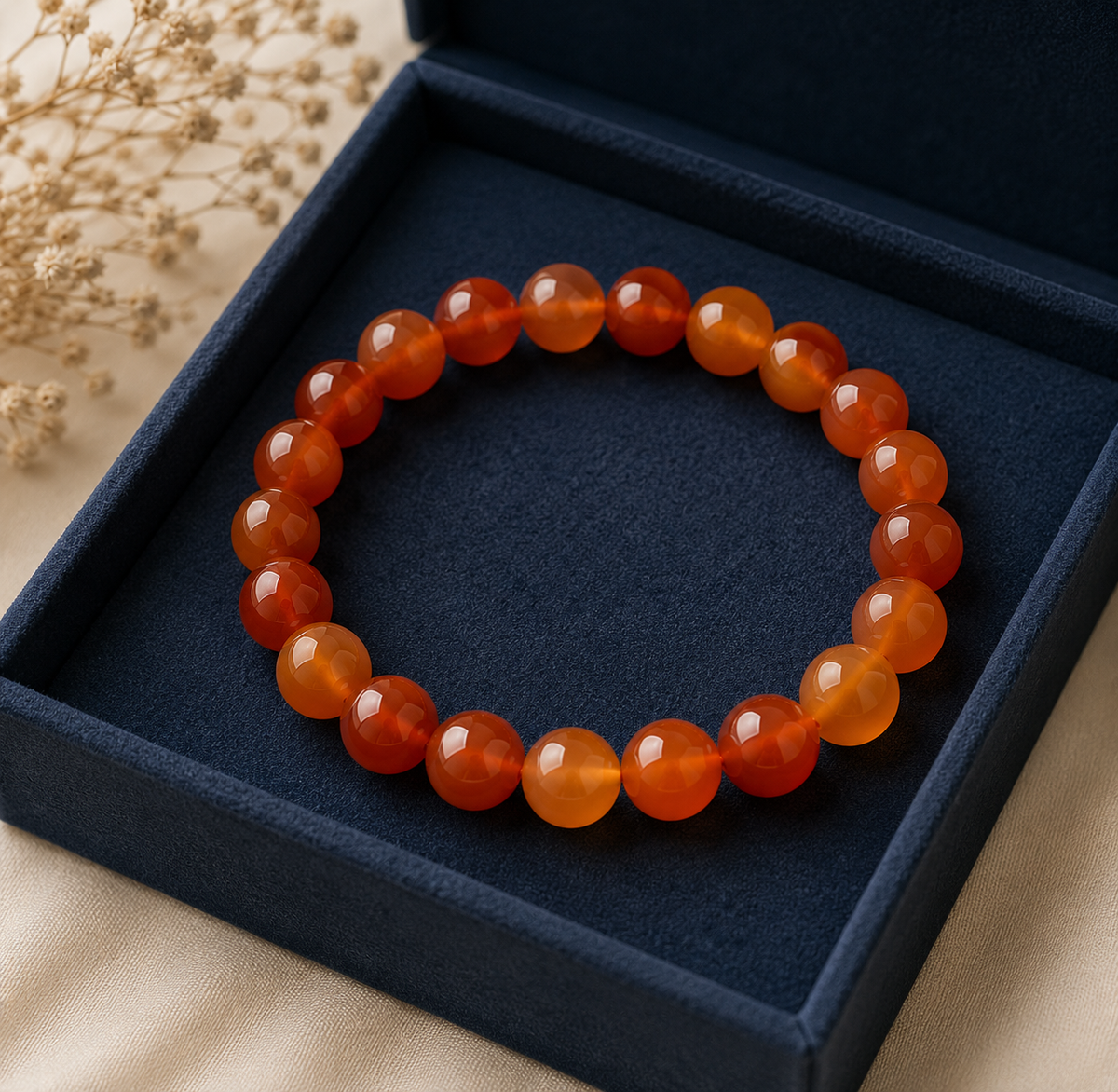 Carnelian Bracelet, 10 mm