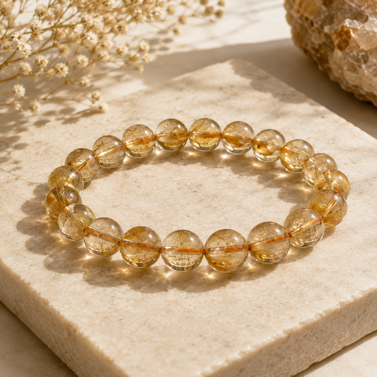 Citrine Bracelet, 10 mm