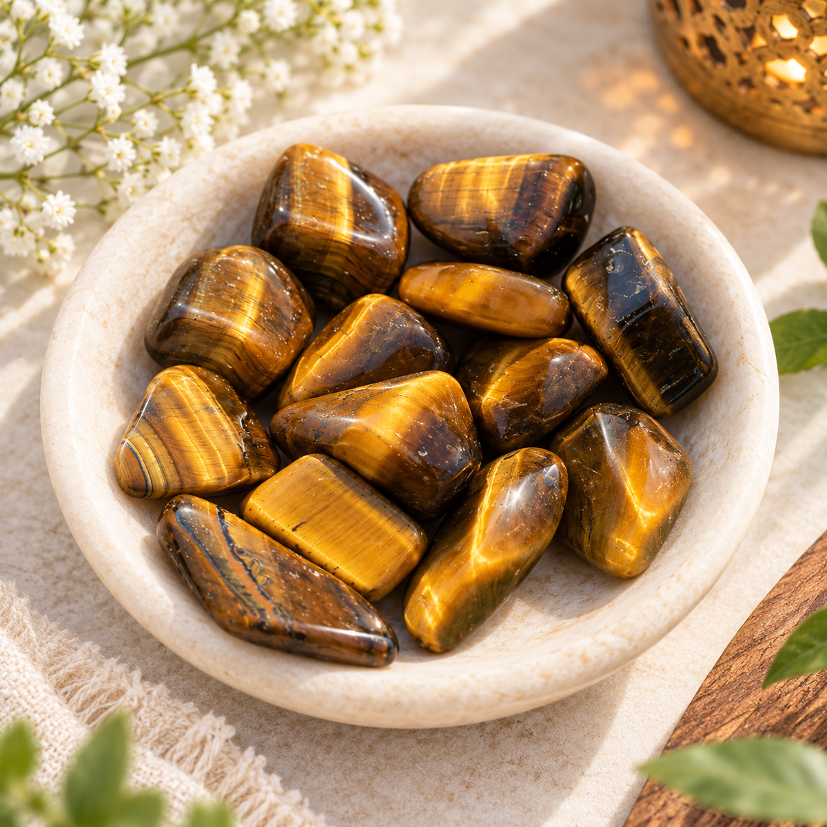 Tiger Eye Tumble Stone, 1 Piece