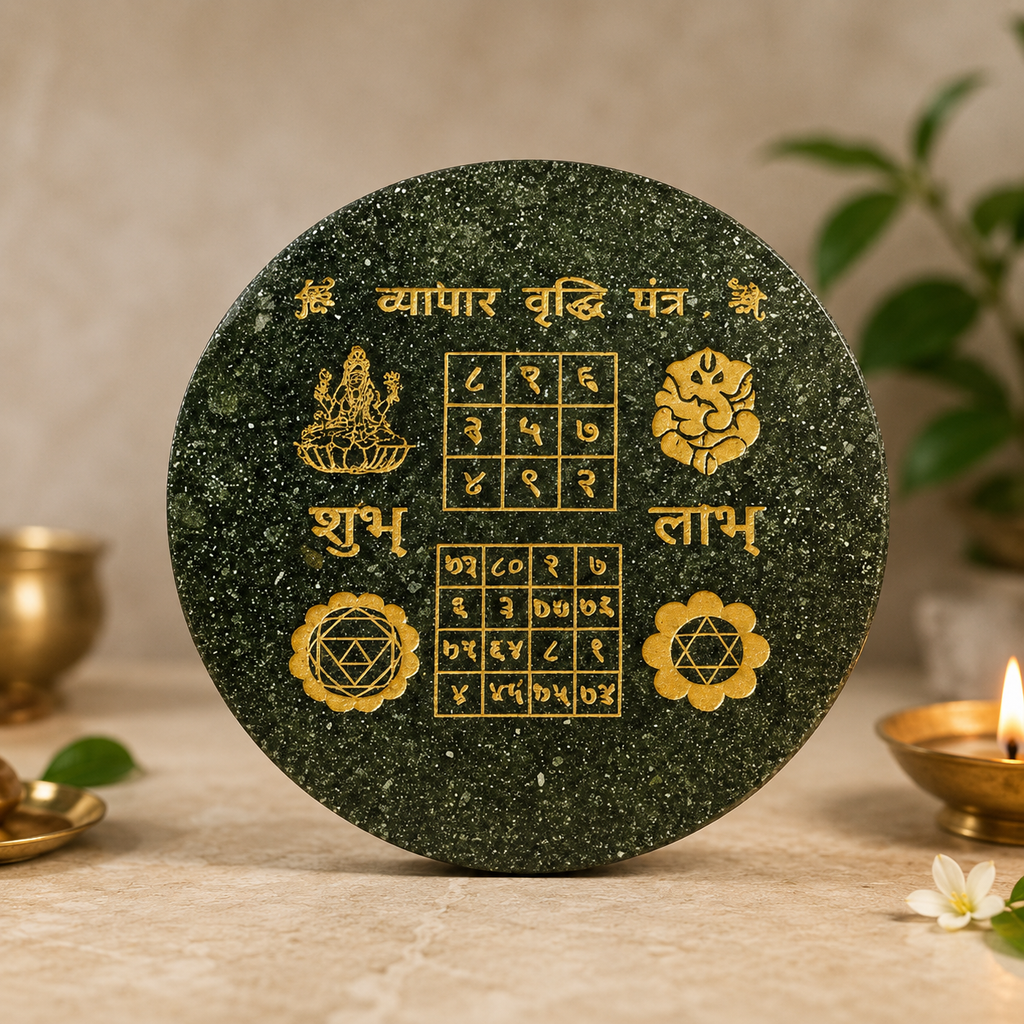 Raw Pyrite Vyapar Vridhi Yantra for Vaastu